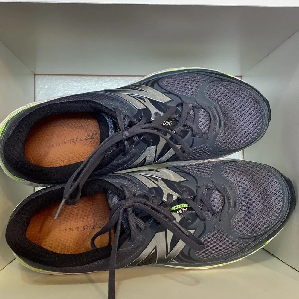 New Balance Mens 940v3 Stability Running Sneakers Athletic Size 14W Blue Gray